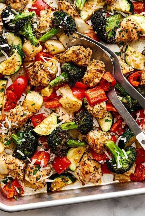 Italian Chicken and Vegetables Sheet Pan Dinner