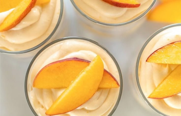 Summer Peach Mousse Trifles