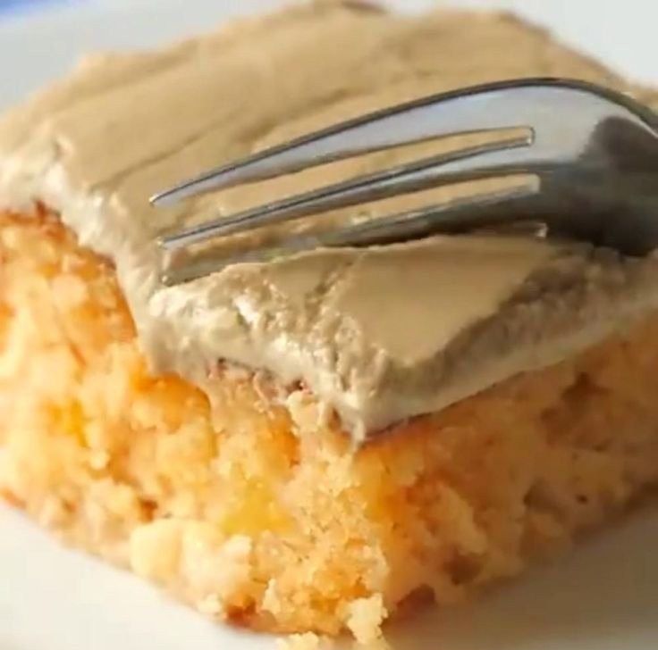 Peach Cake with Brown Sugar Frosting