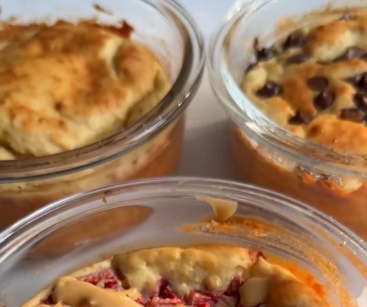 Single Serving Fluffy Baked Protein Pancake Bowls