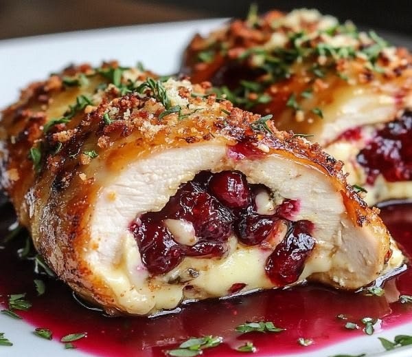 Cranberry Brie Stuffed Chicken Easy