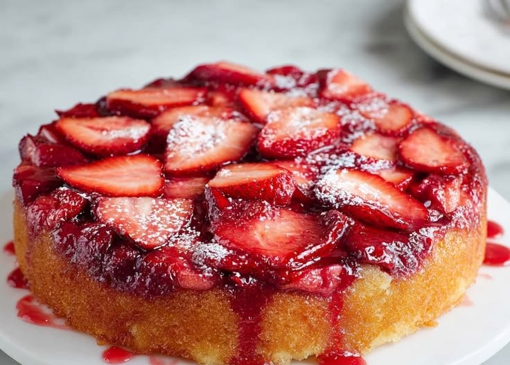 Strawberry Upside Down Cake: Easy