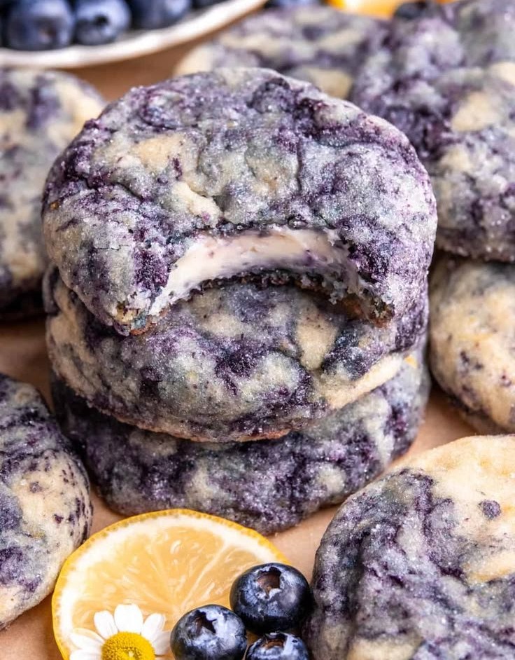 Lemon Blueberry Cheesecake Cookies: Easy