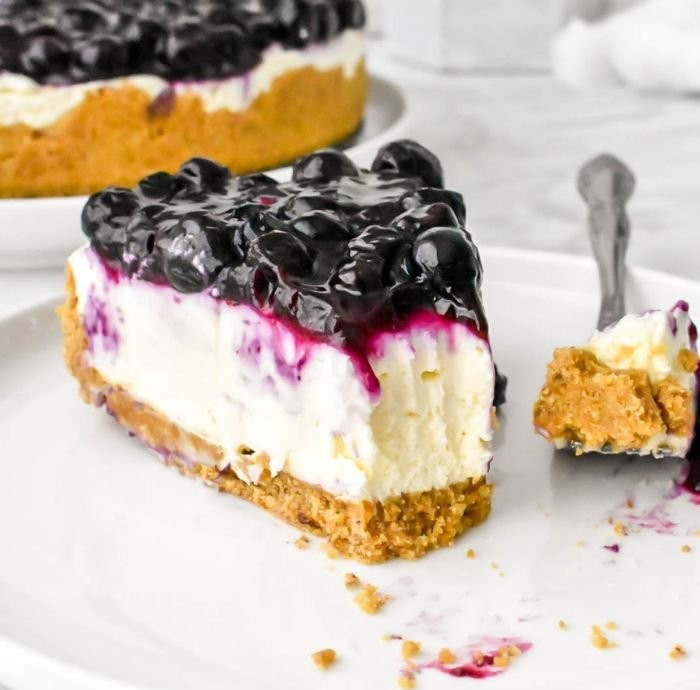 No Bake Blueberry Cheesecake