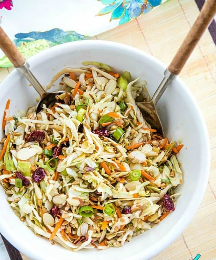 Cranberry Almond Cabbage Salad