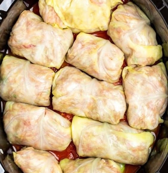 Crockpot Beef Sausage Cabbage Rolls