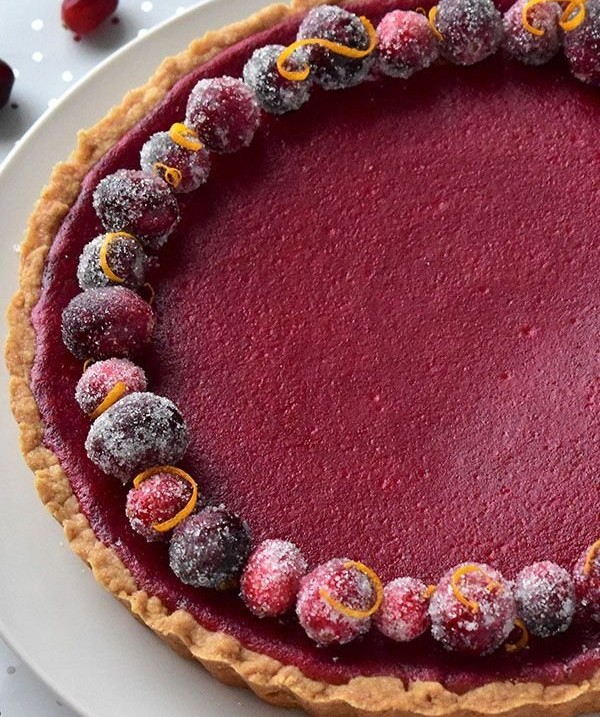 Cranberry Orange Curd Tart