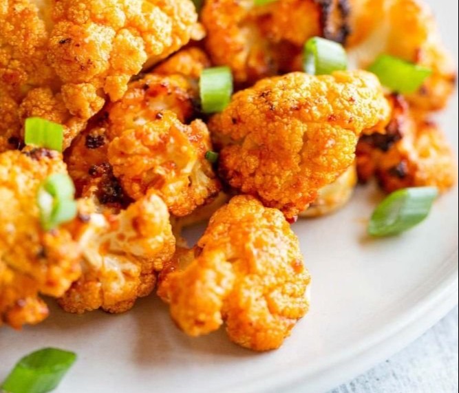 Air-Fried Buffalo Cauliflower Bites