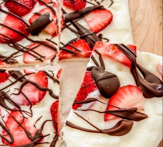 Dark Chocolate Strawberry Yogurt Bark