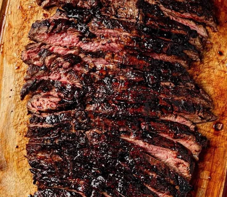 Balsamic Flank Steak with Grilled Zucchini and Whipped Feta