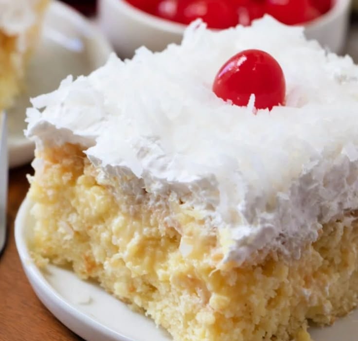 Pineapple Colada Poke Cake