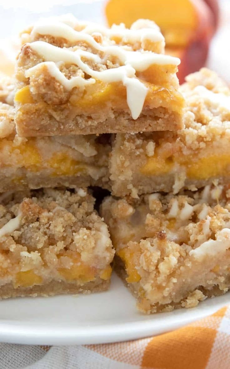 Keto Peach Cobbler Bars