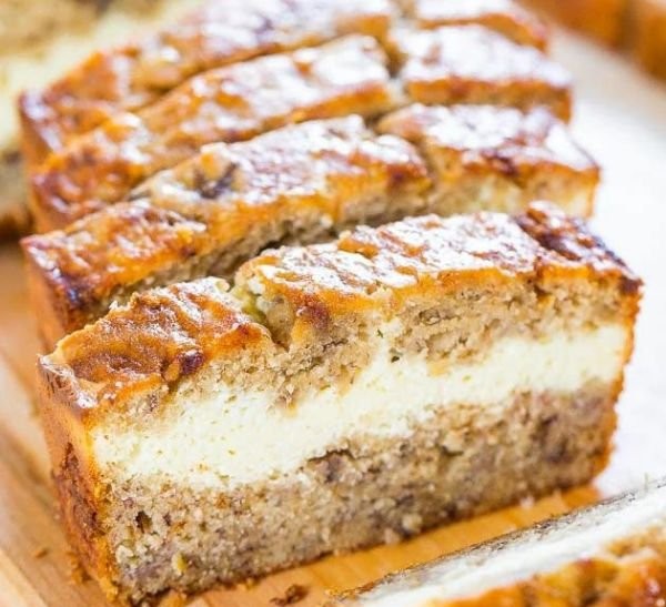 Cream Cheese-Filled Banana Bread