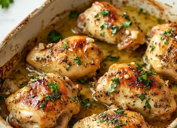 Summer Garlic Butter Baked Chicken