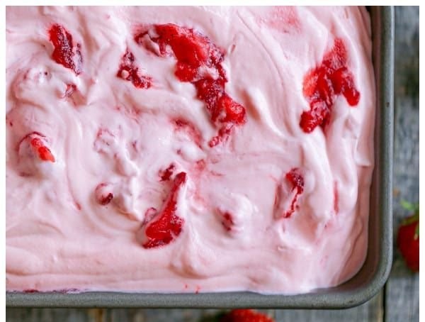 No Churn Strawberry Ice Cream