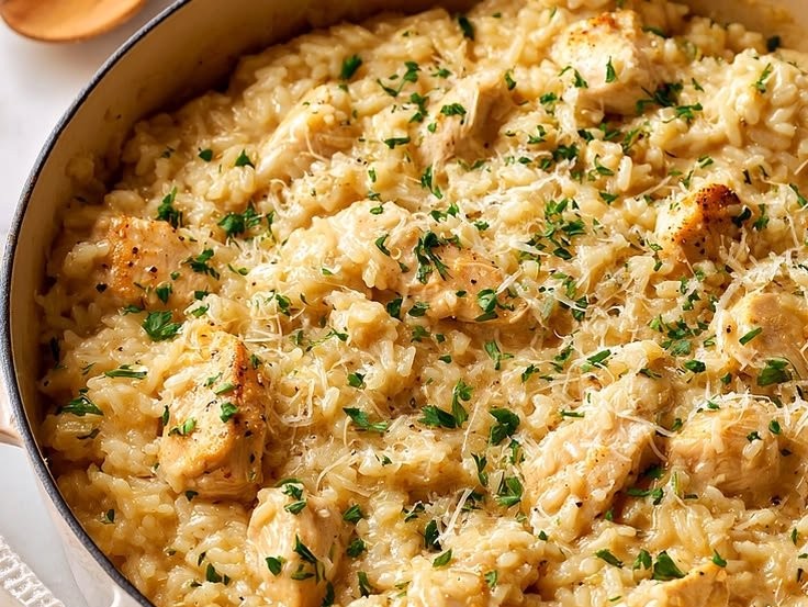 Cheesy Garlic Parmesan Chicken and Rice