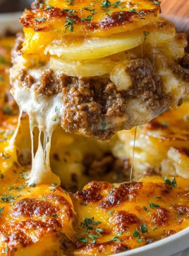 Cheesy Hamburger Potato Casserole