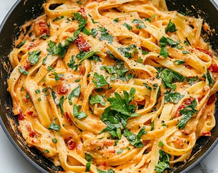 Creamy Vegan Sun-Dried Tomato Pasta