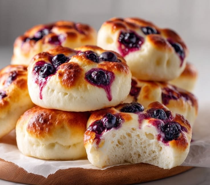 Cottage Cheese Blueberry Cloud Bread