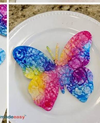 Einfach, wie man einen Blubberdruck-Schmetterling zu Hause macht ❤️