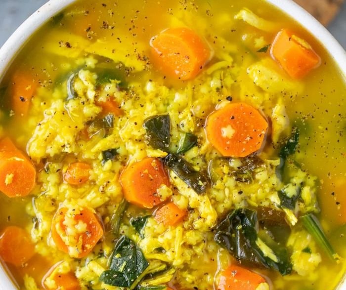 Lemon Turmeric Chicken Soup