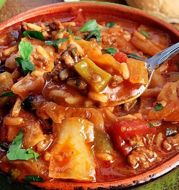 Cabbage Soup with Ground Beef