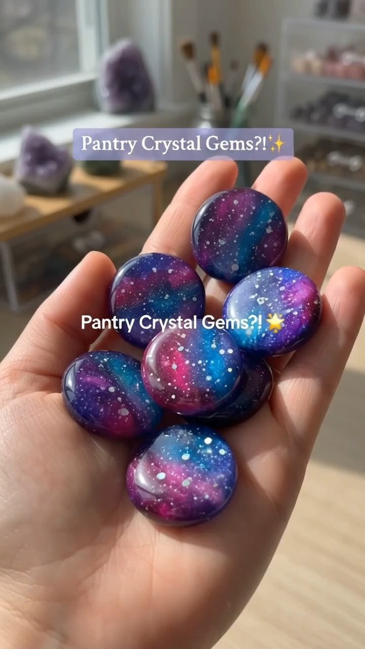 „Kris­tall“ Worry-Stones schaffen schöne, edelsteinartige Erinnerungsstücke mit sanften, beruhigenden Texturen, die perfekt zur Entspannung geeignet sind ✨ Speichere dieses Projekt!