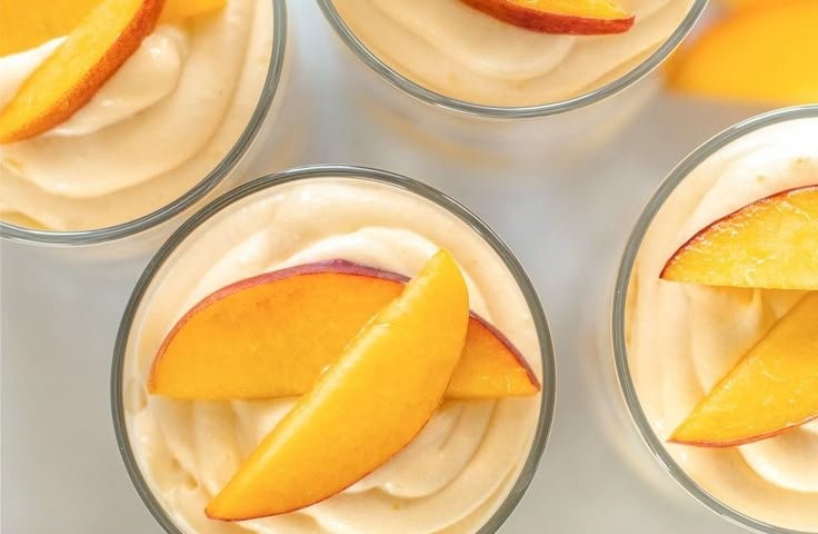 Summer Peach Mousse Trifles