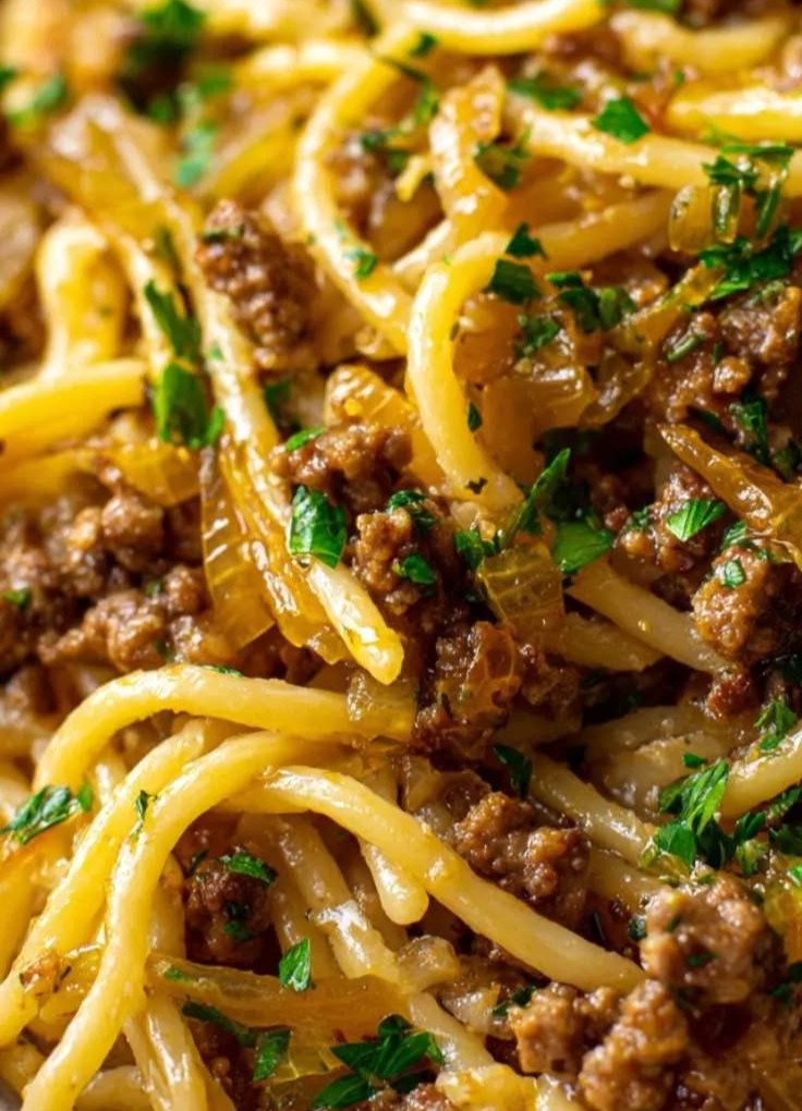 Garlic Butter Beef Pasta
