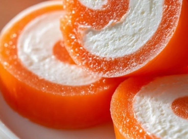 Creamsicle Vodka Jello Rollups