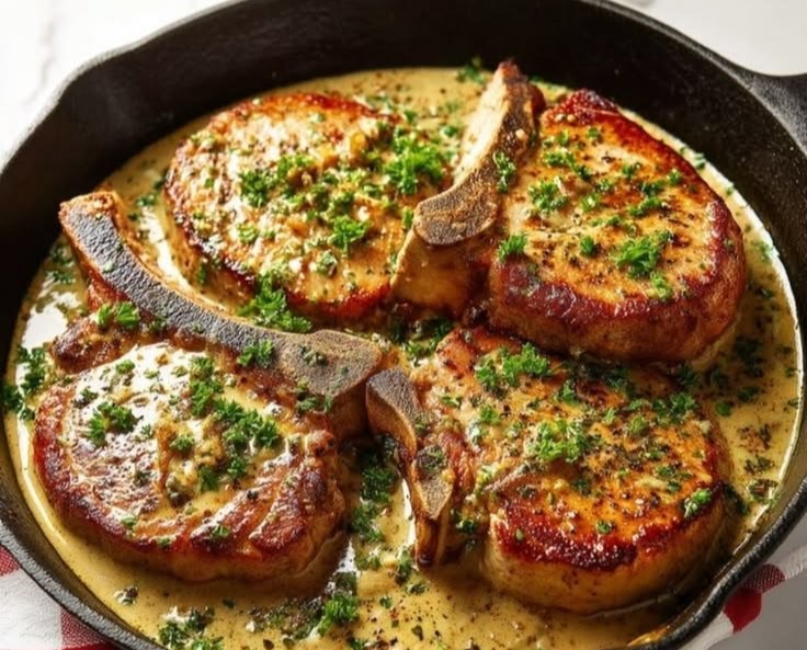 Creamy Garlic Pork Chops