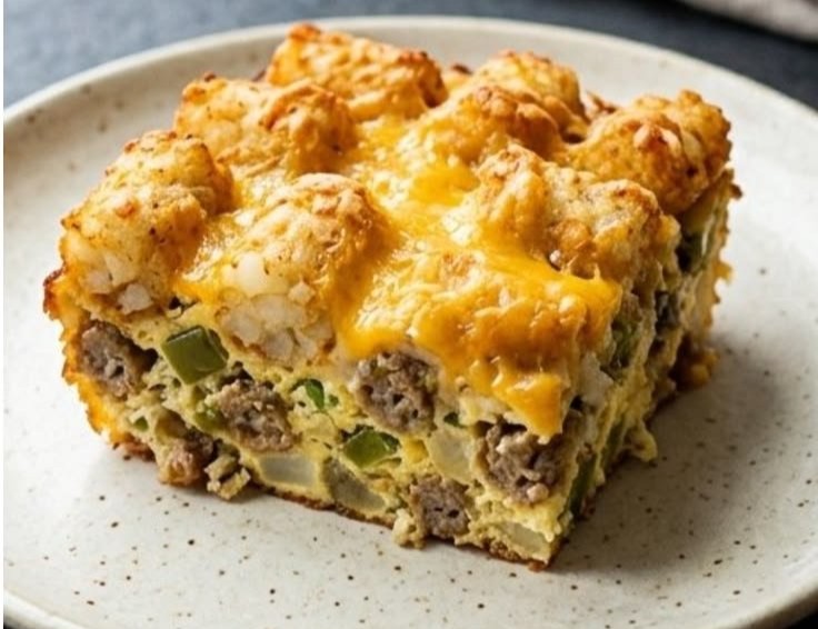 Tater Tot Sausage Breakfast Casserole