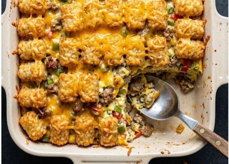 Tater Tot Sausage Breakfast Casserole