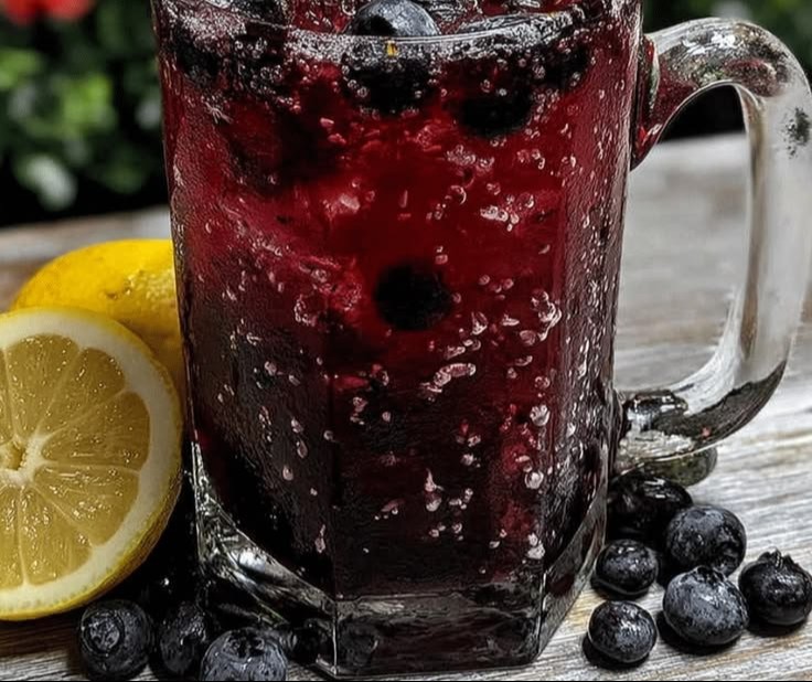 Blueberry Lemonade with Basil