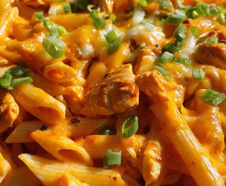 Creamy Buffalo Ranch Chicken Pasta