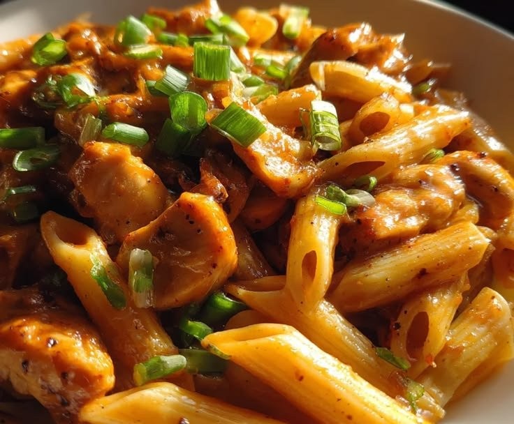 Buffalo Honey Garlic Chicken Pasta