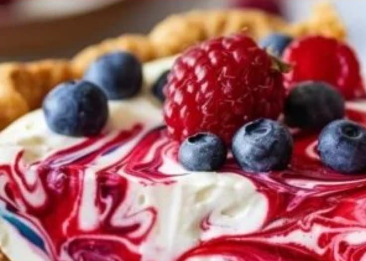 No-Bake Patriotic Berry Pie