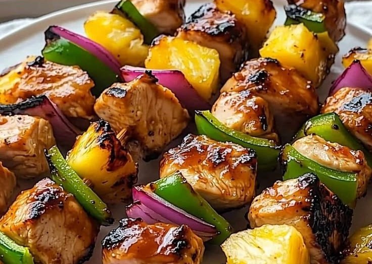 Hawaiian Chicken Kebabs