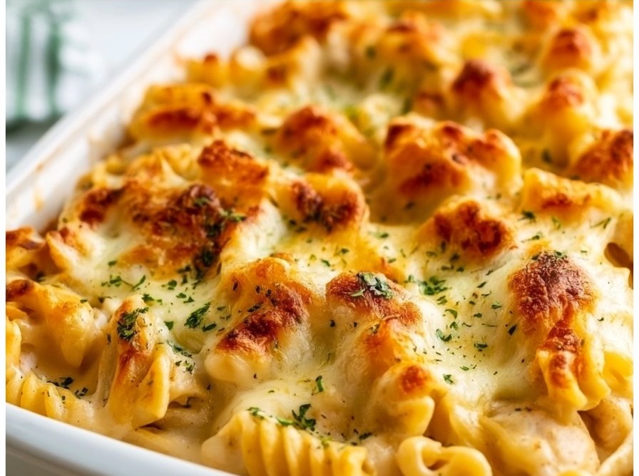 Garlic Parmesan Chicken Pasta Bake: A Cozy Dinner Delight!