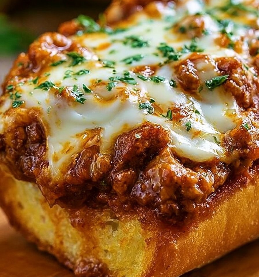 Sloppy Joe Garlic Bread