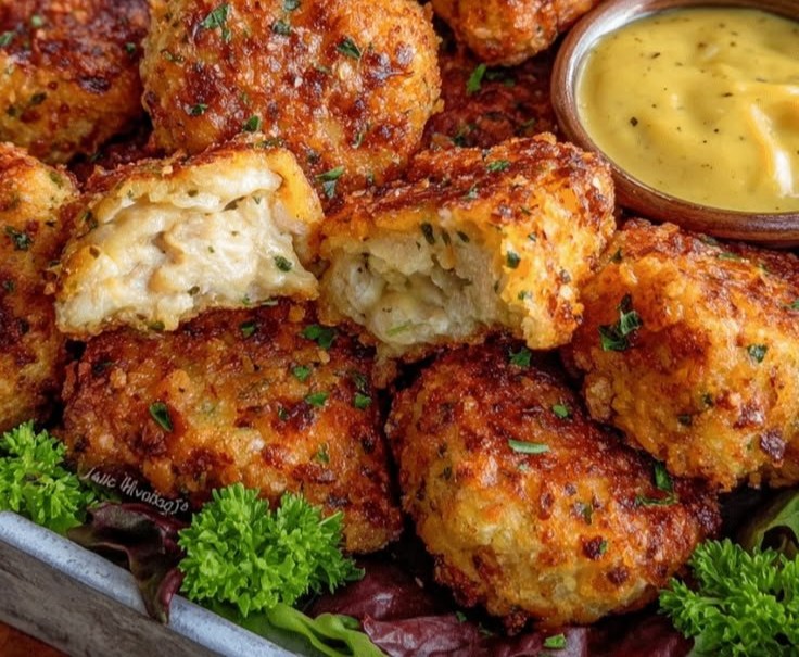 Crispy Baked Chicken Nuggets with Honey Mustard Sauce