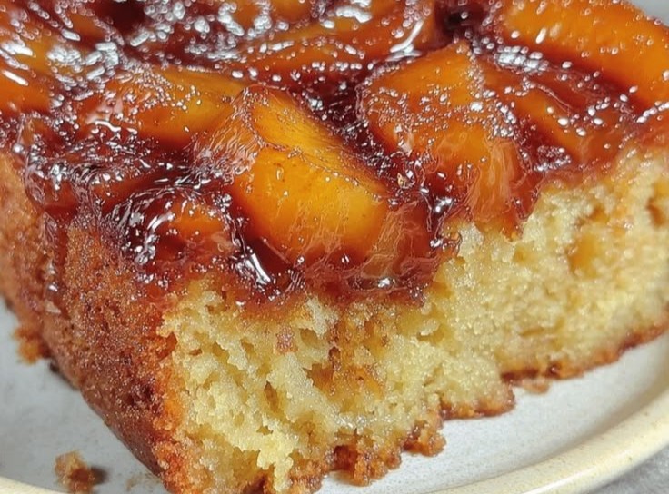 Upside-Down Caramelized Peach Cake 2 Upside-Down Caramelized Peach Cake