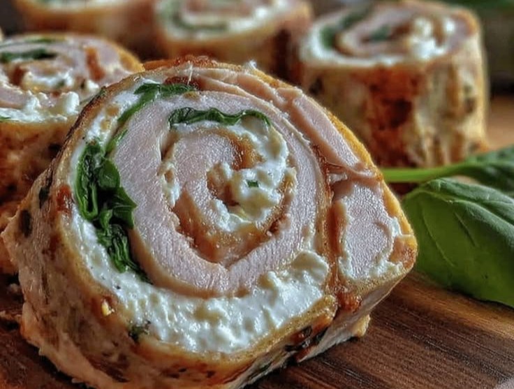 Turkey and Cream Cheese Pinwheel Roll-Ups 2 Turkey and Cream Cheese Pinwheel Roll-Ups