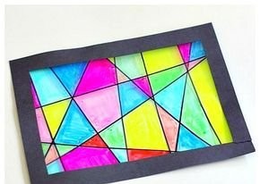 Faux Stained Glass Sun Catcher Craft for Kids