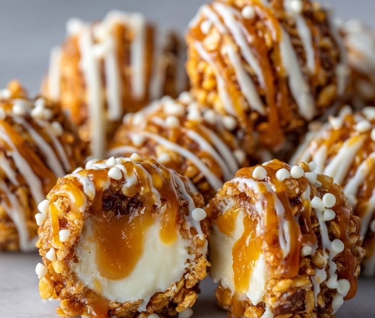 No-Bake Salted Caramel Pretzel Cheesecake Bites