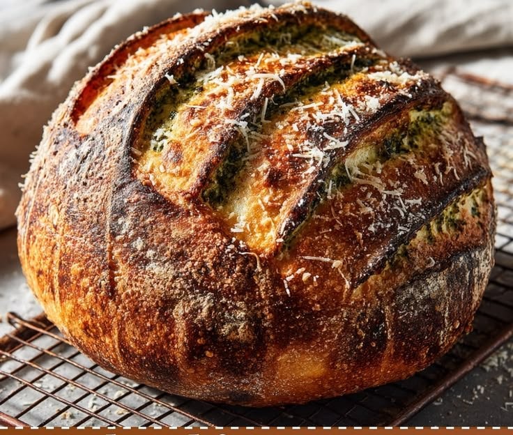 Pesto Parmesan Sourdough