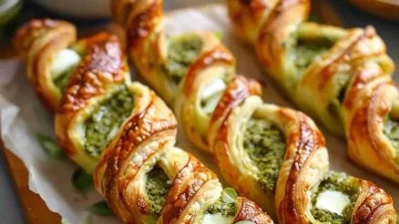 Köstliche Pesto-Twists mit Mozzarella