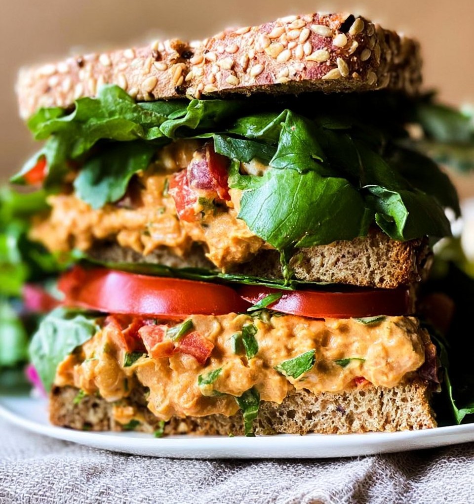 Buffalo Chickpea Salad Sandwich
