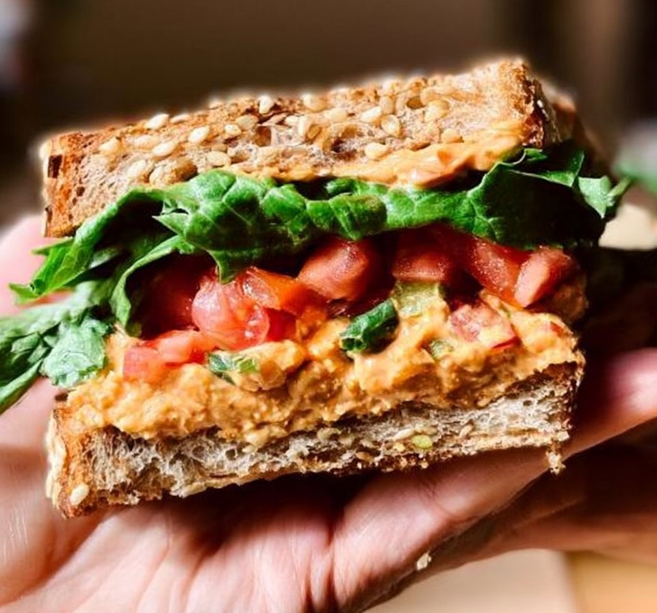 Buffalo Chickpea Salad Sandwich