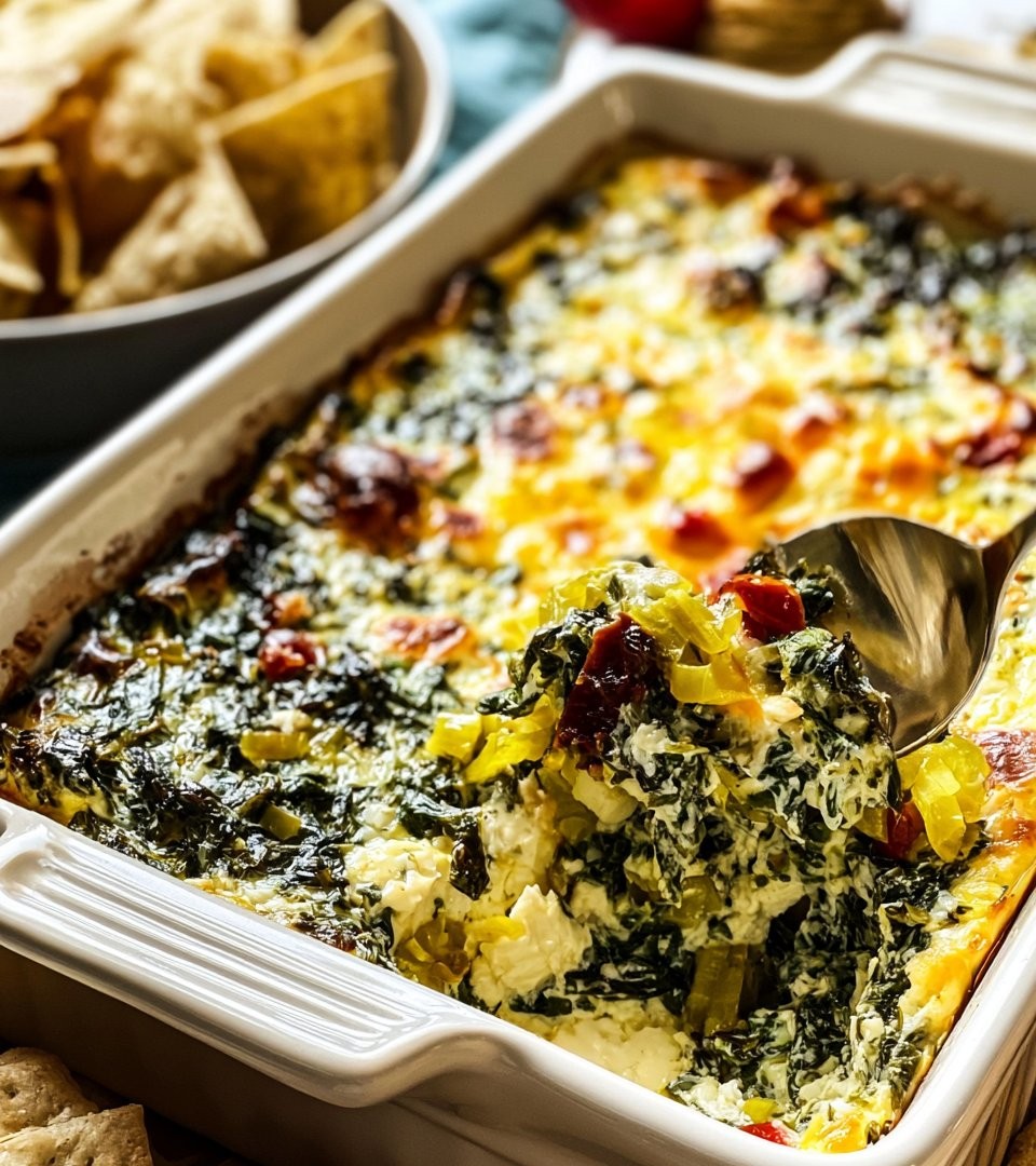 Spinach and Pepperoncini Feta Dip